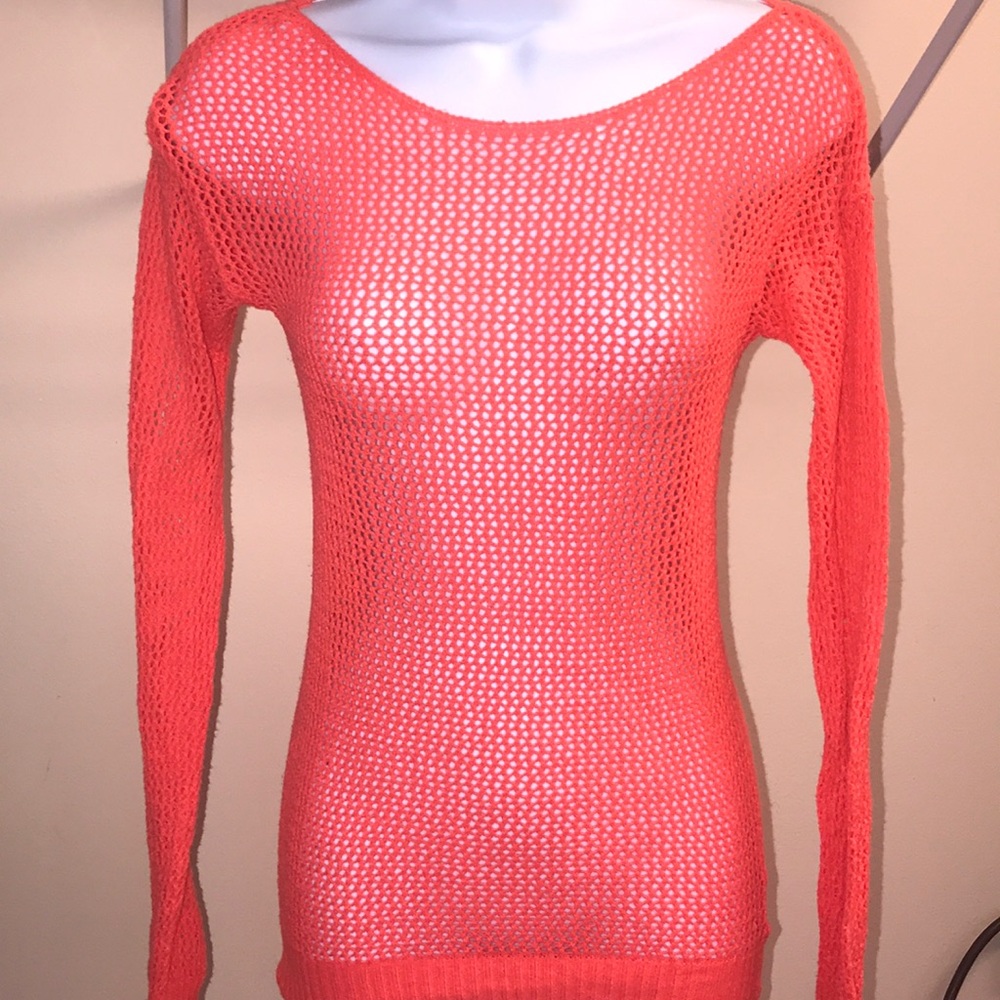 SO stretchy net sweater.